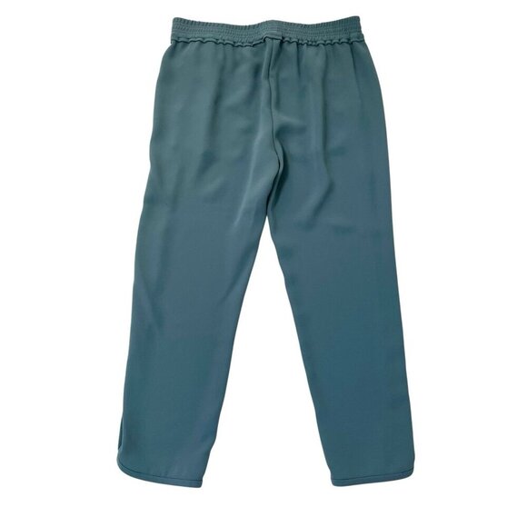 J Crew Pull-On Crepe Trouser Pant Tulip Hem Preppy Classic Teal Blue size 8 - Picture 5 of 7